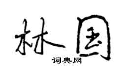 曾庆福林国行书个性签名怎么写