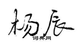 曾庆福杨辰行书个性签名怎么写