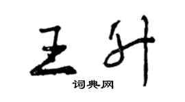 曾庆福王升行书个性签名怎么写