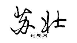 曾庆福苏壮行书个性签名怎么写