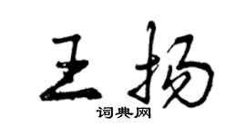 曾庆福王扬行书个性签名怎么写