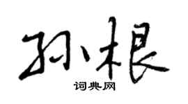 曾庆福孙根行书个性签名怎么写