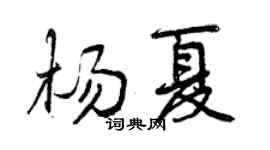 曾庆福杨夏行书个性签名怎么写