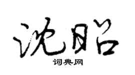 曾庆福沈昭行书个性签名怎么写