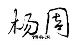 曾庆福杨周行书个性签名怎么写