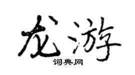 曾庆福龙游行书个性签名怎么写