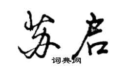 曾庆福苏启行书个性签名怎么写