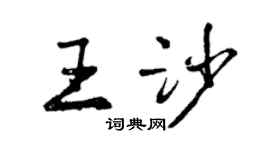 曾庆福王沙行书个性签名怎么写