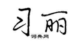 曾庆福习丽行书个性签名怎么写