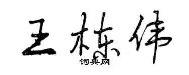 曾庆福王栋伟行书个性签名怎么写