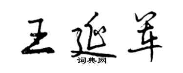 曾庆福王延军行书个性签名怎么写