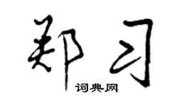 曾庆福郑习行书个性签名怎么写
