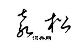 梁锦英袁松草书个性签名怎么写