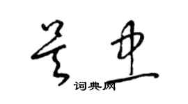 梁锦英吴忠草书个性签名怎么写