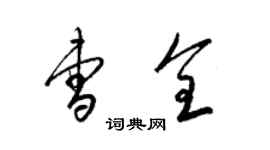 梁锦英曹全草书个性签名怎么写