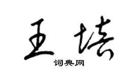 梁锦英王培草书个性签名怎么写