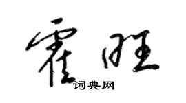 梁锦英霍旺草书个性签名怎么写
