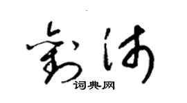 梁锦英刘沛草书个性签名怎么写