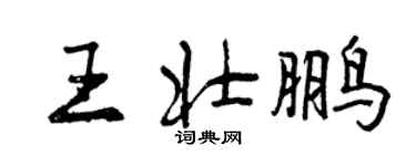 曾庆福王壮鹏行书个性签名怎么写