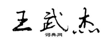 曾庆福王武杰行书个性签名怎么写