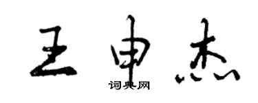 曾庆福王申杰行书个性签名怎么写