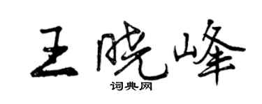 曾庆福王晓峰行书个性签名怎么写