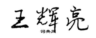 曾庆福王辉亮行书个性签名怎么写