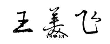 曾庆福王美飞行书个性签名怎么写