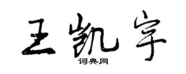 曾庆福王凯宇行书个性签名怎么写
