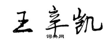 曾庆福王辛凯行书个性签名怎么写