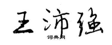 曾庆福王沛强行书个性签名怎么写