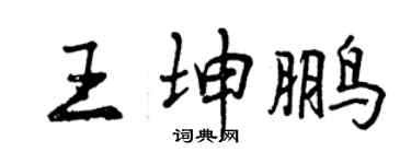 曾庆福王坤鹏行书个性签名怎么写
