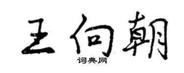 曾庆福王向朝行书个性签名怎么写
