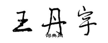 曾庆福王丹宇行书个性签名怎么写
