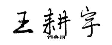 曾庆福王耕宇行书个性签名怎么写