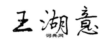 曾庆福王湖意行书个性签名怎么写