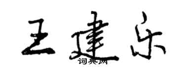 曾庆福王建乐行书个性签名怎么写