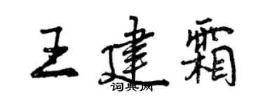 曾庆福王建霜行书个性签名怎么写