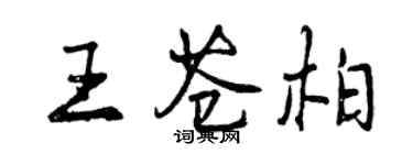 曾庆福王苍柏行书个性签名怎么写