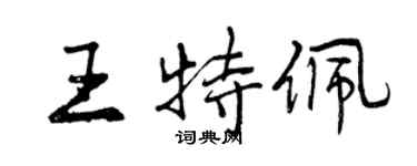 曾庆福王特佩行书个性签名怎么写