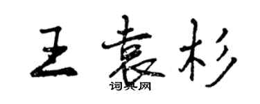 曾庆福王袁杉行书个性签名怎么写