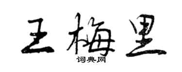 曾庆福王梅里行书个性签名怎么写