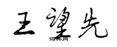 曾庆福王望先行书个性签名怎么写