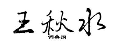曾庆福王秋水行书个性签名怎么写