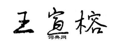 曾庆福王宣榕行书个性签名怎么写