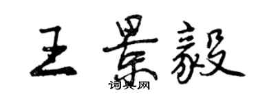 曾庆福王景毅行书个性签名怎么写
