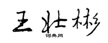 曾庆福王壮彬行书个性签名怎么写