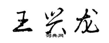 曾庆福王兴龙行书个性签名怎么写