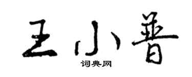 曾庆福王小普行书个性签名怎么写