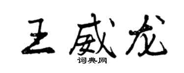 曾庆福王威龙行书个性签名怎么写